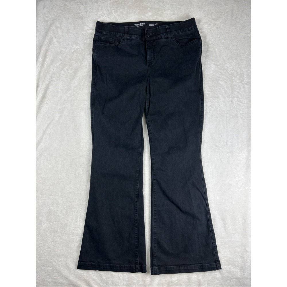 TORRID Bombshell Flare Super Soft High Rise Jeans Women's 16T Black